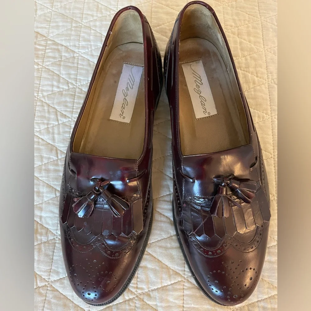 Mezlan‎ Made in Italy Antonio Cordovan Kiltie Tassel Loafers Size 10